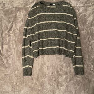 Striped Gray Sweater for Women